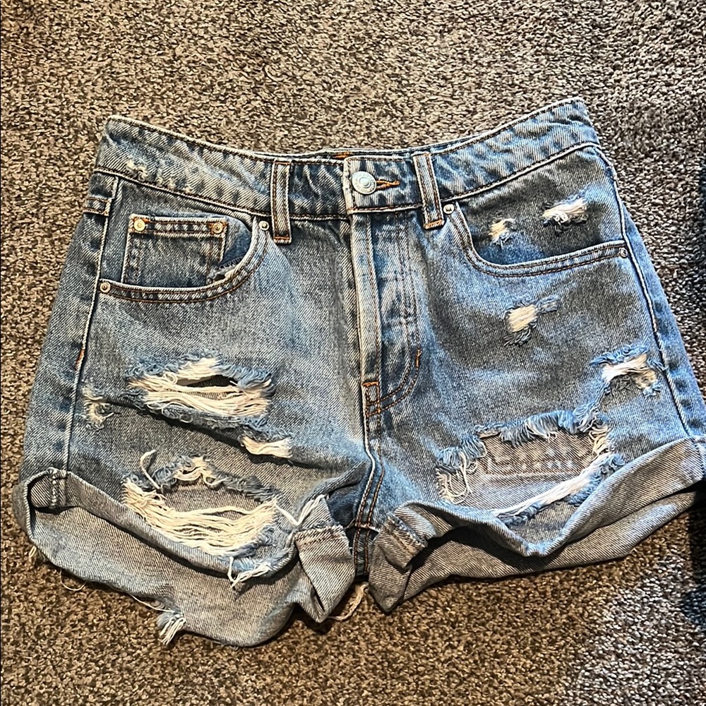Denim Distressed Women Shorts